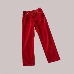 Vtg‎ Lauren Jeans Ralph Lauren Dress Pants Boys Sz 6 Red Velvet/Velour Christmas